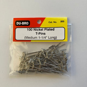 Standard T-pins 1.25" Long