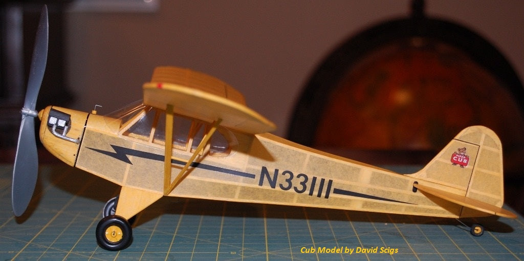 Piper Cub J-3 R/Cスケールモデルキット 1/16 WWII PIPER J-3 CUB RC 4CH Brushless Fixed-wing Aircraft